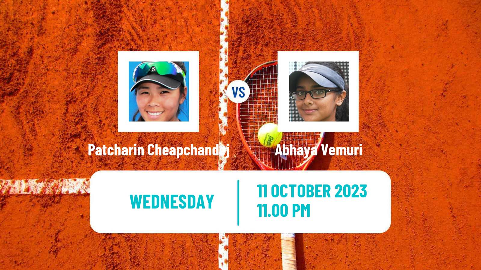 Tennis ITF W15 Hua Hin Women Patcharin Cheapchandej - Abhaya Vemuri