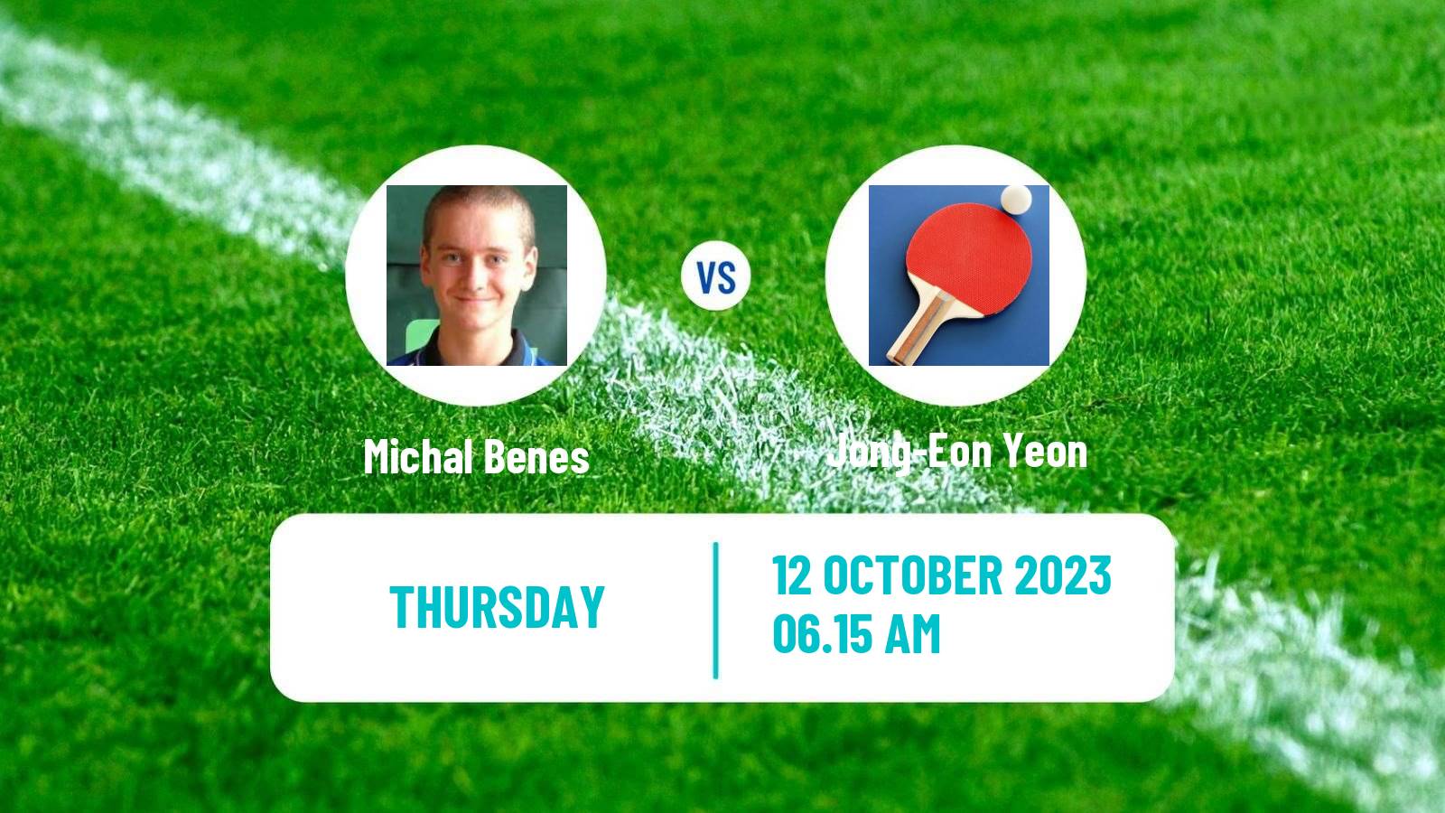 Table tennis Tt Star Series Men Michal Benes - Jong-Eon Yeon