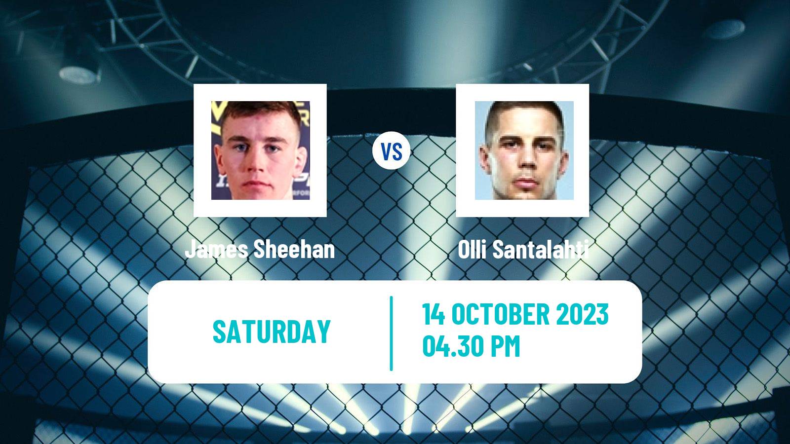MMA Welterweight Cage Warriors Men James Sheehan - Olli Santalahti