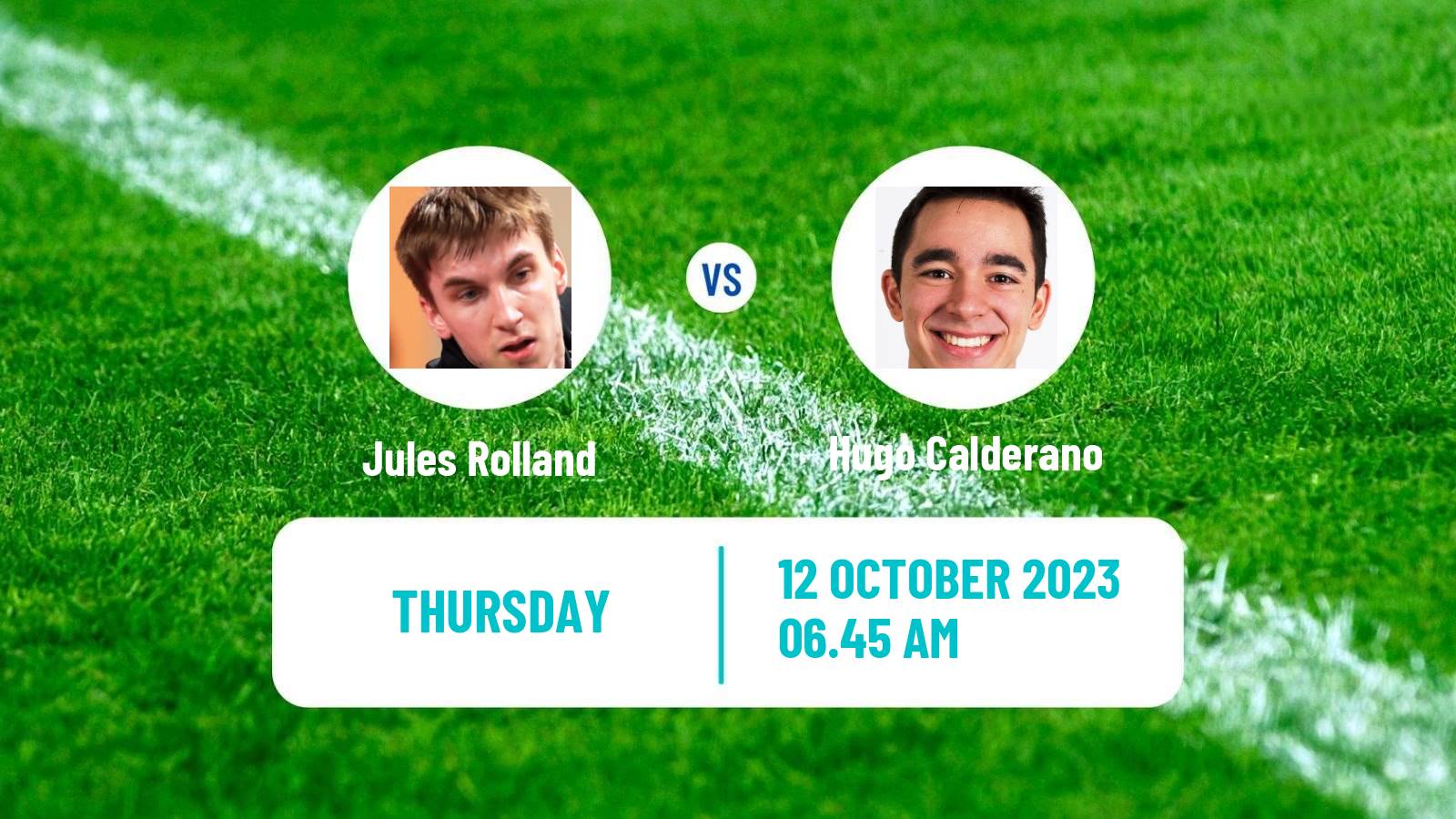 Table tennis Wtt Contender Muscat Men Jules Rolland - Hugo Calderano