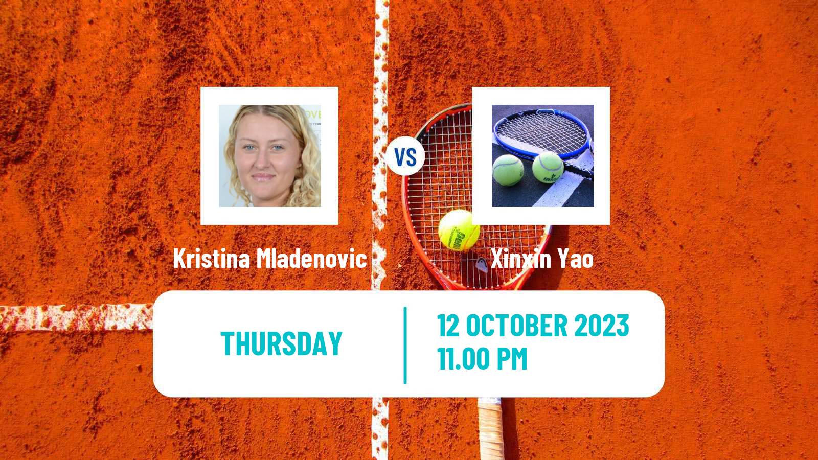 Tennis ITF W40 Shenzhen Women Kristina Mladenovic - Xinxin Yao