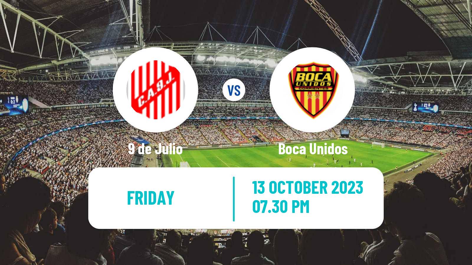 Soccer Argentinian Torneo Federal 9 de Julio - Boca Unidos