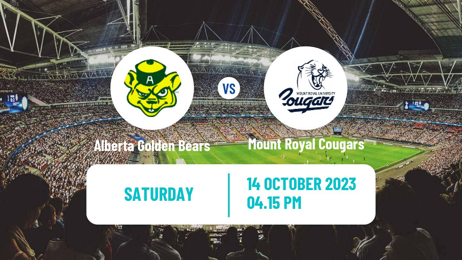 Football Canadian U Sports Soccer Alberta Golden Bears - Mount Royal Cougars