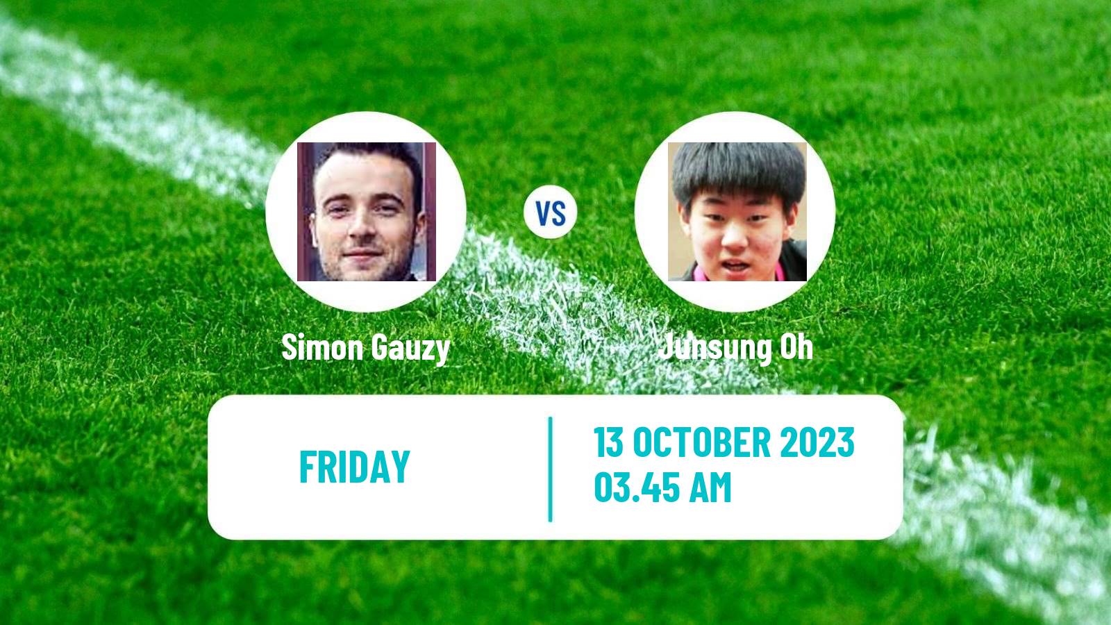 Table tennis Wtt Contender Muscat Men Simon Gauzy - Junsung Oh