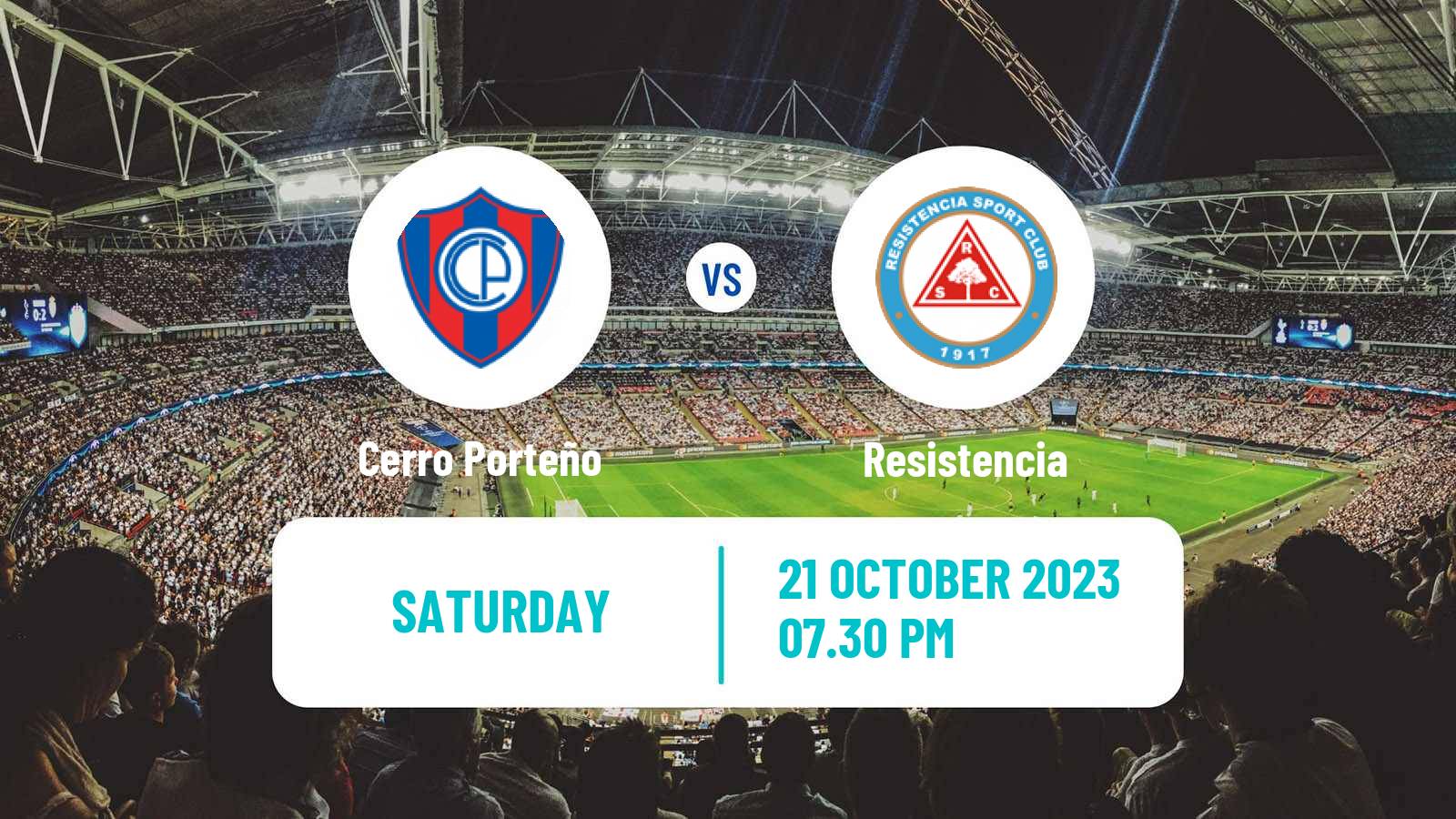 Soccer Paraguayan Primera Division Cerro Porteño - Resistencia