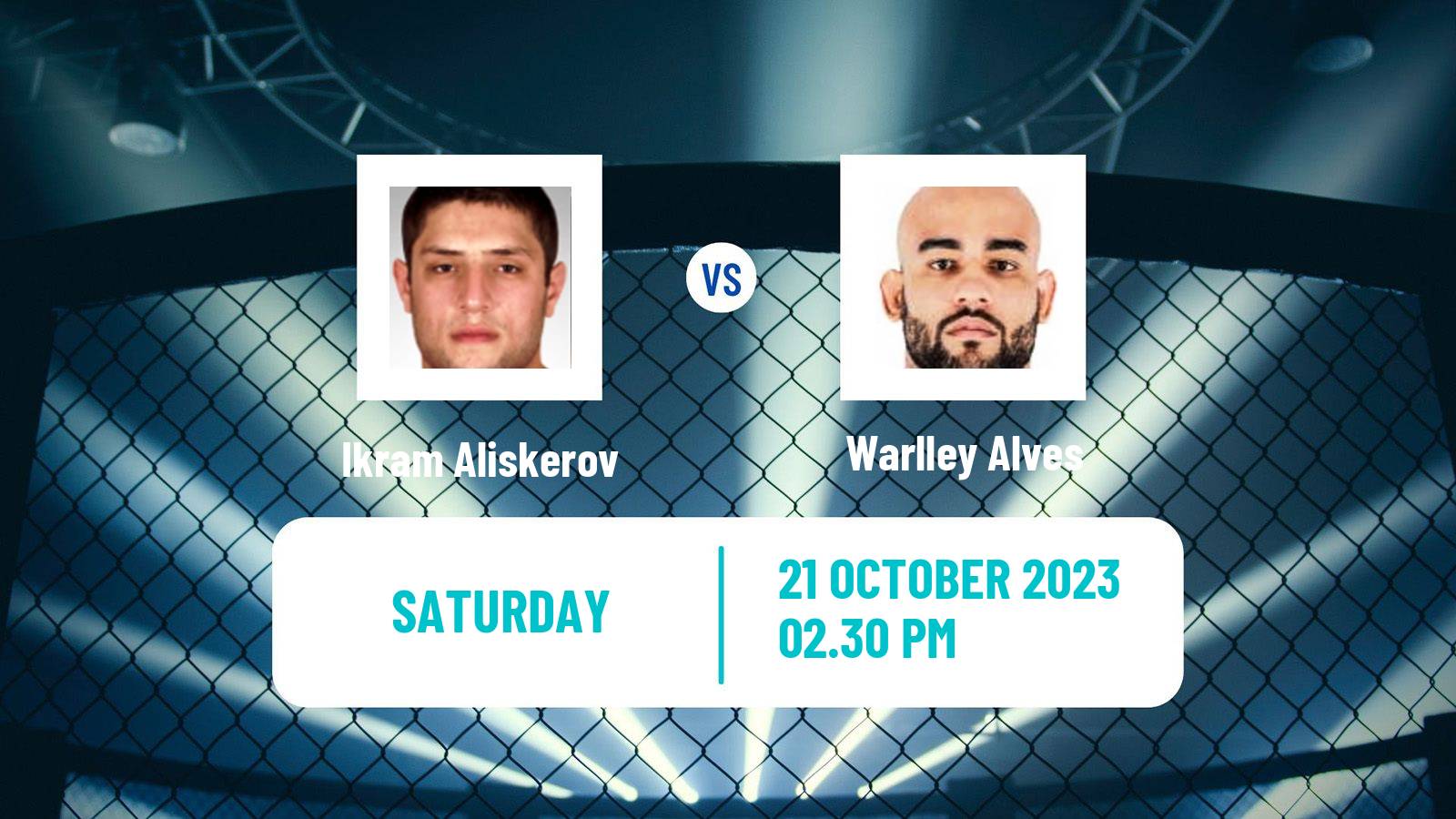 MMA Middleweight UFC Men Ikram Aliskerov - Warlley Alves