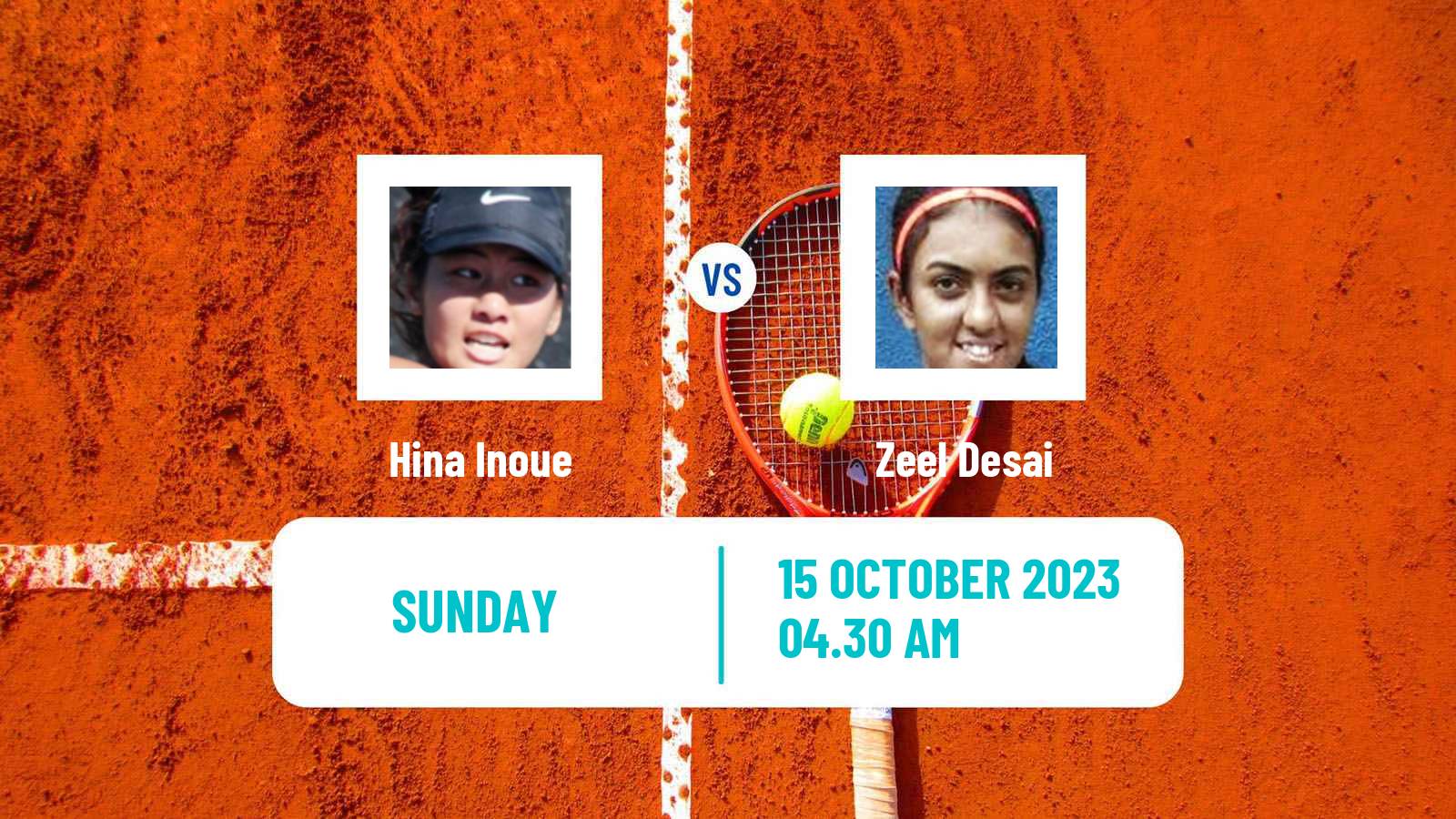 Tennis ITF W15 Monastir 36 Women Hina Inoue - Zeel Desai