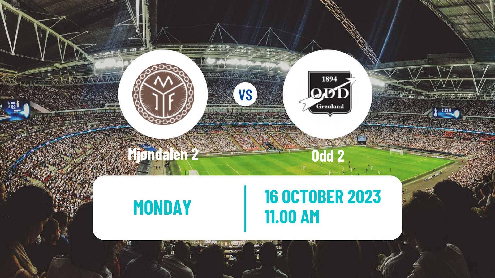 Soccer Norwegian Division 3 - Group 4 Mjøndalen 2 - Odd 2