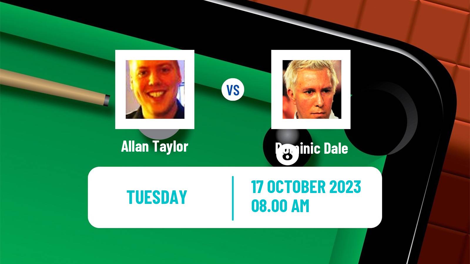 Snooker Northern Ireland Open Allan Taylor - Dominic Dale