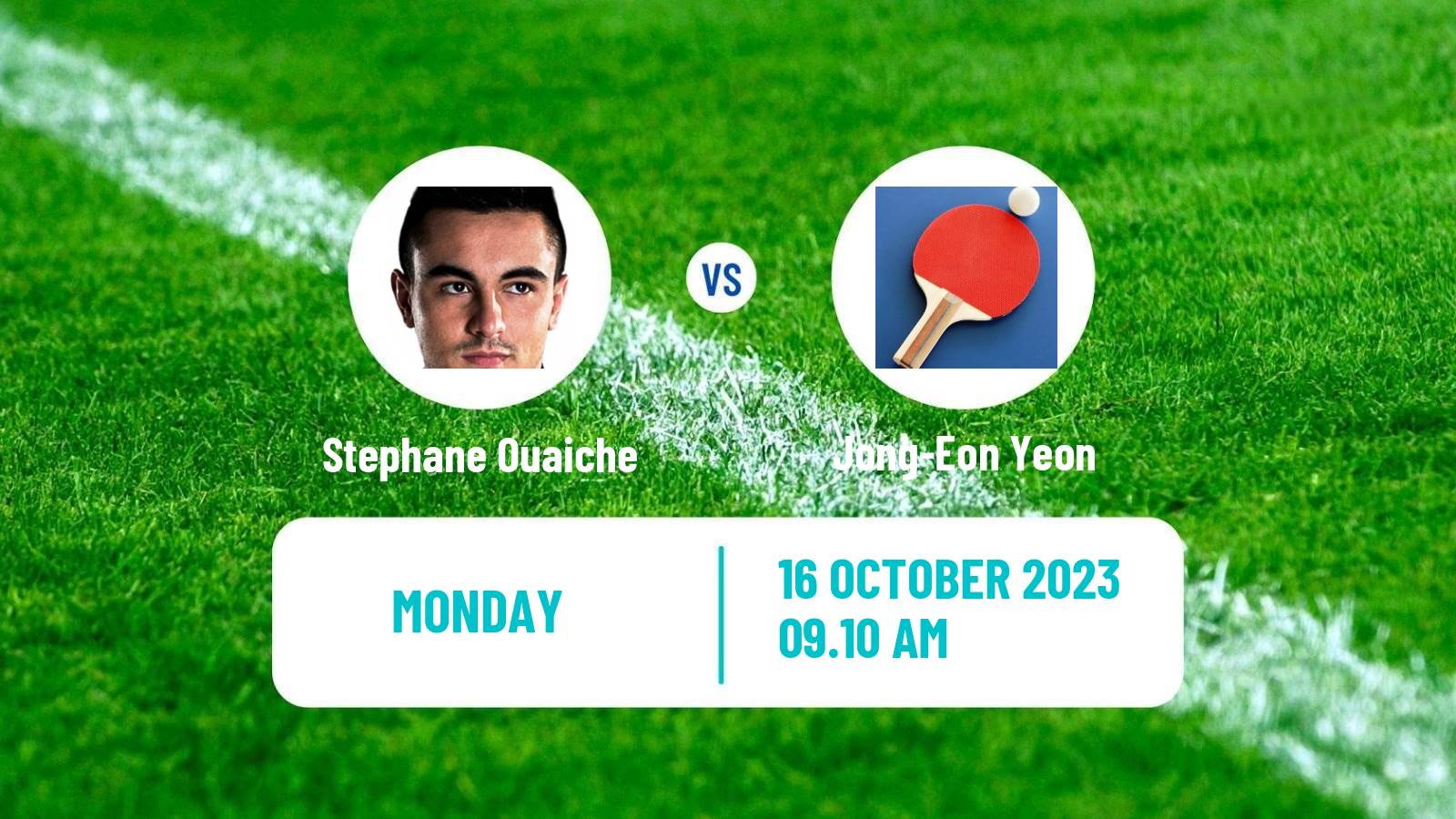 Table tennis Challenger Series Men Stephane Ouaiche - Jong-Eon Yeon