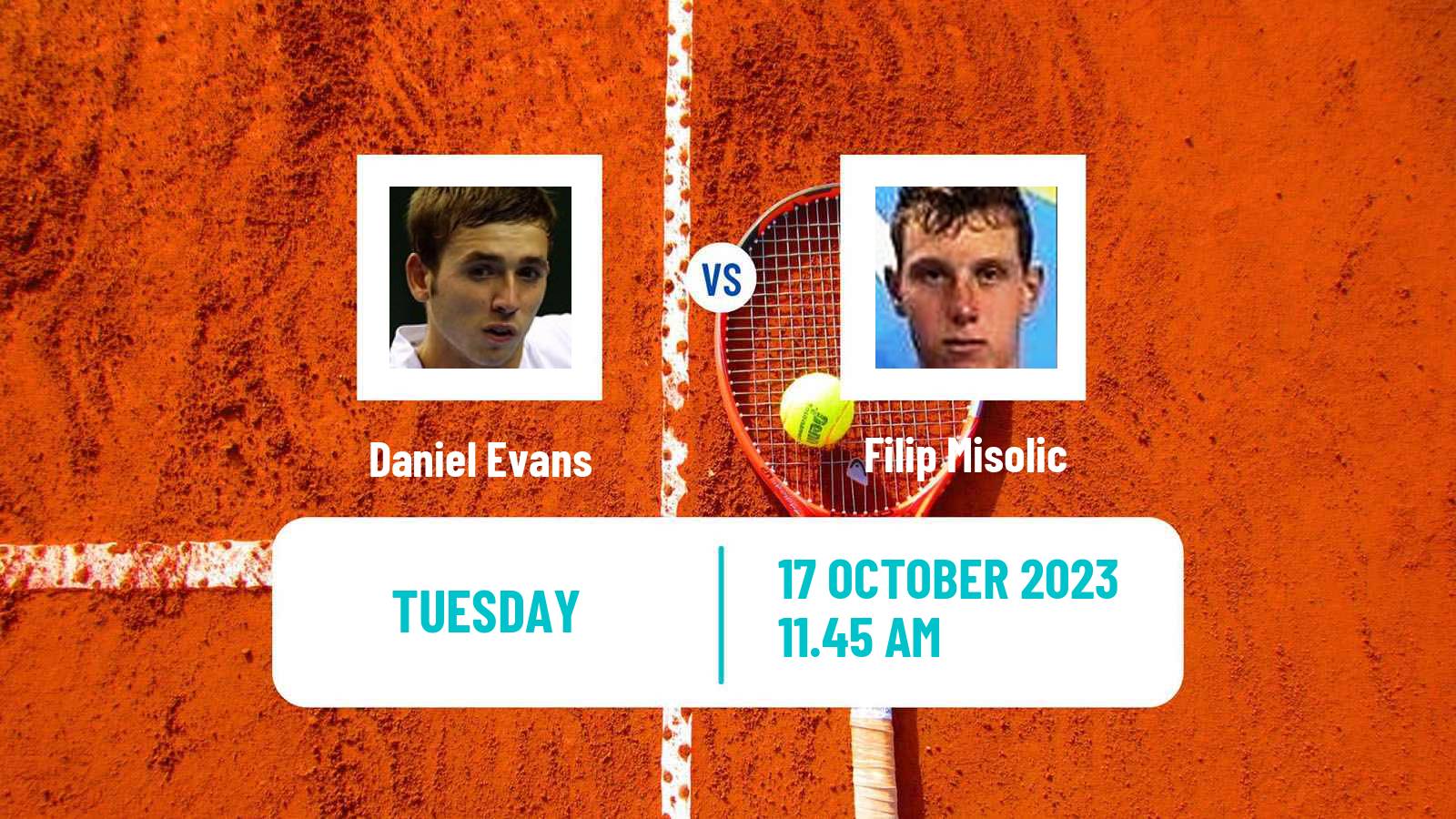 Tennis ATP Stockholm Daniel Evans - Filip Misolic