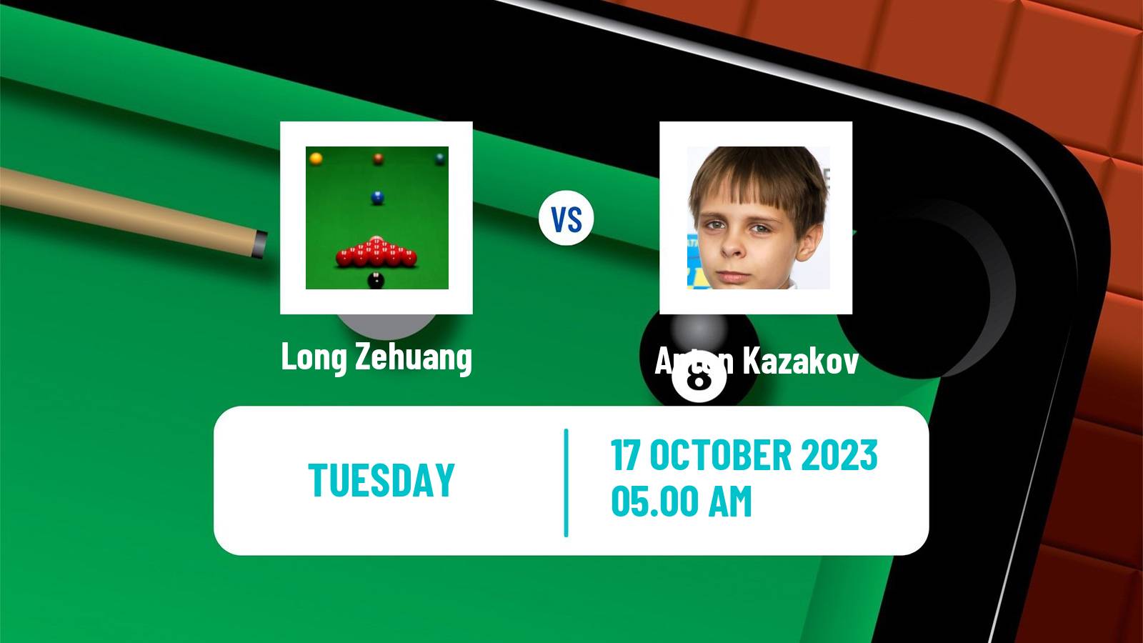 Snooker Northern Ireland Open Long Zehuang - Anton Kazakov