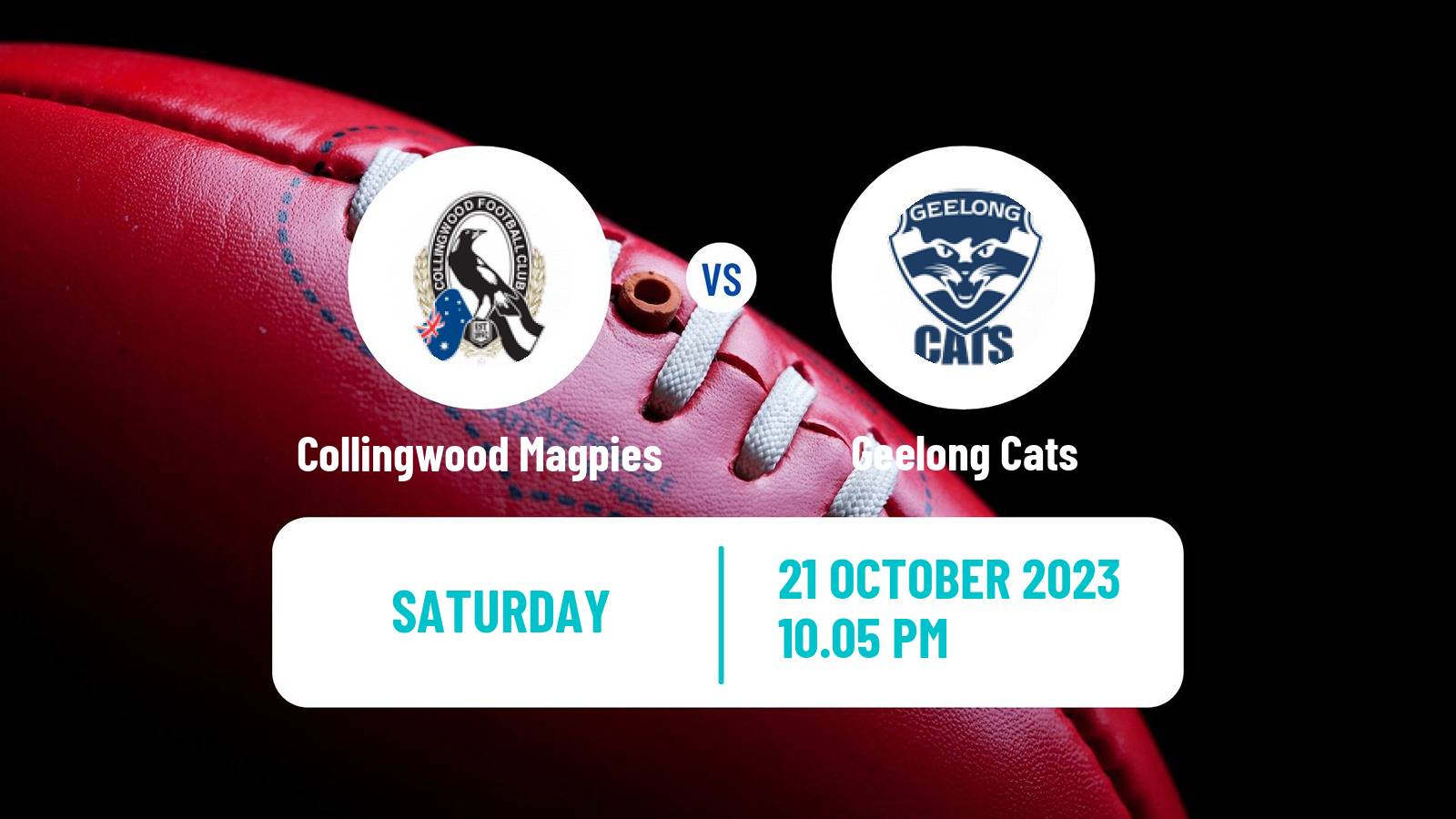 Aussie rules AFL Women Collingwood Magpies - Geelong Cats