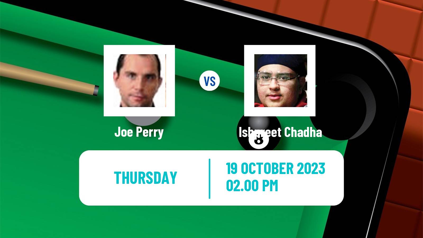 Snooker Northern Ireland Open Joe Perry - Ishpreet Chadha