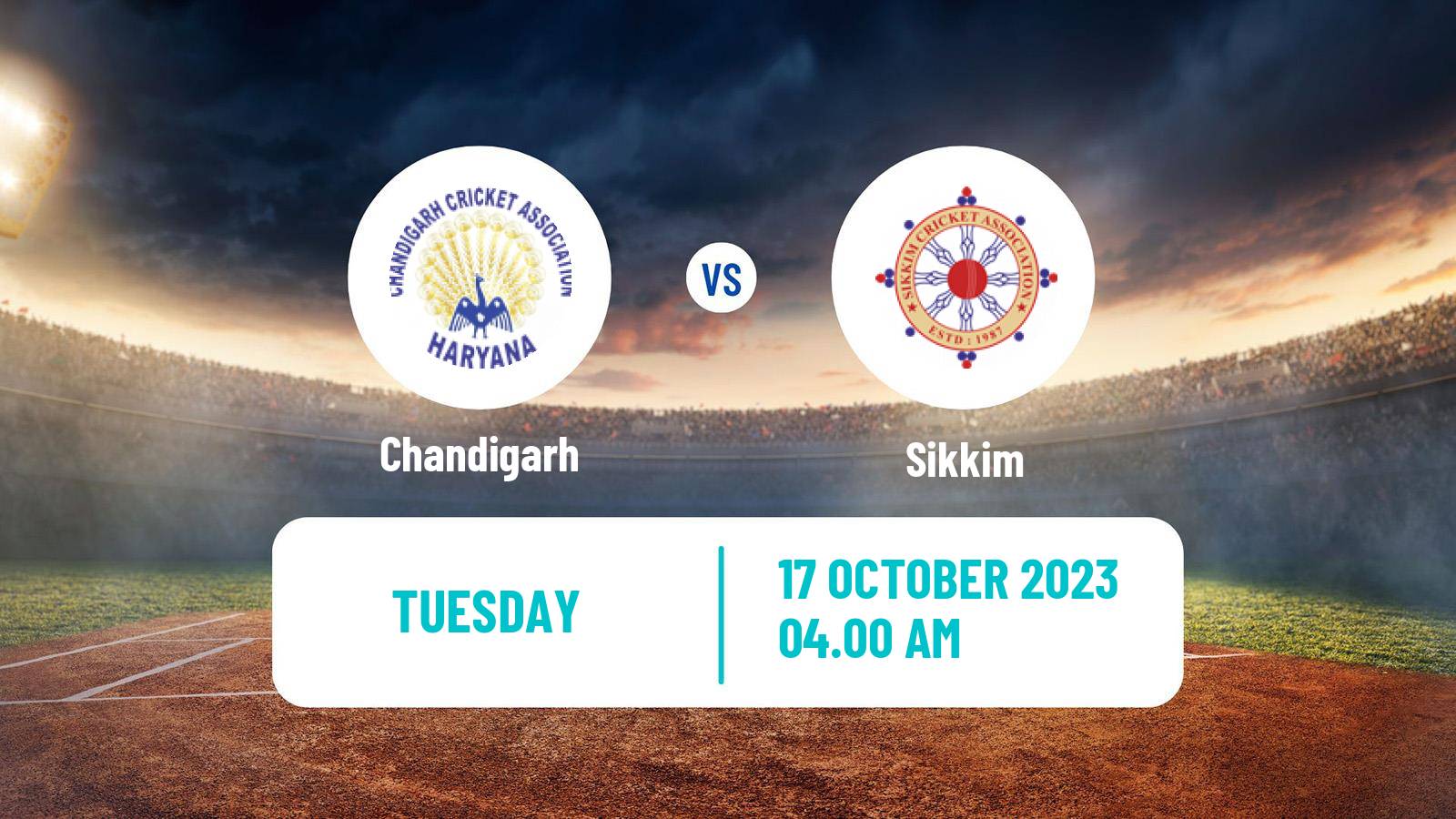 Cricket Syed Mushtaq Ali Trophy Chandigarh - Sikkim