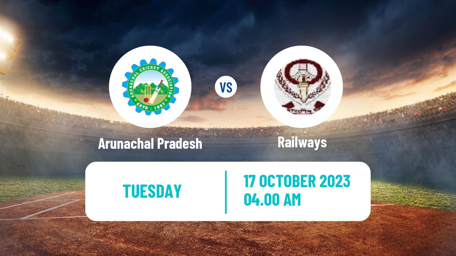 Cricket Syed Mushtaq Ali Trophy Arunachal Pradesh - Railways