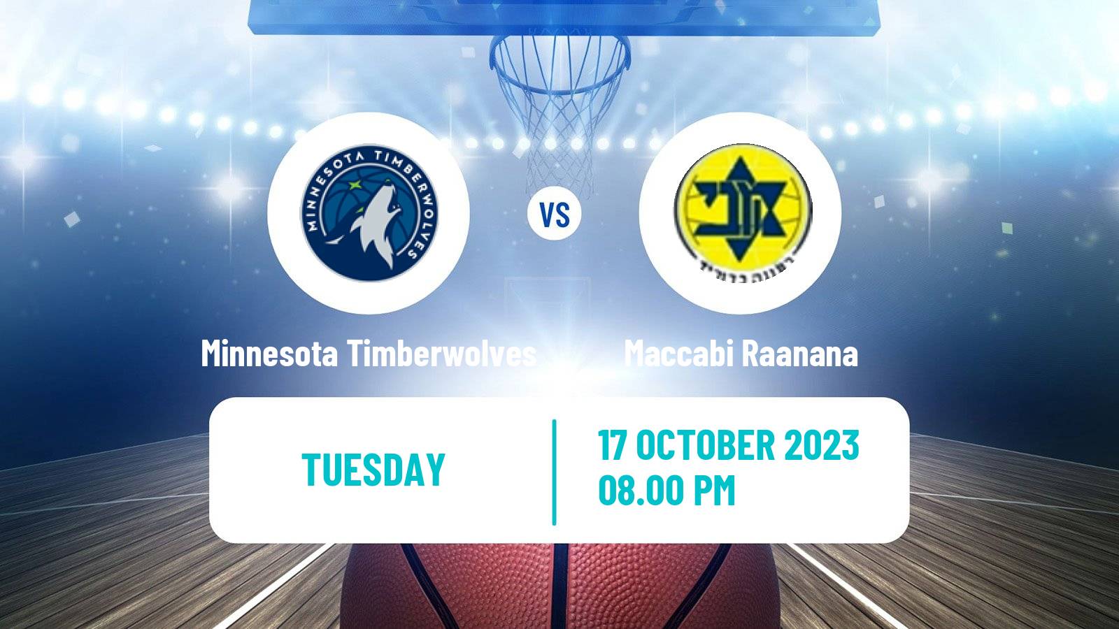Basketball Club Friendly Basketball Minnesota Timberwolves - Maccabi Raanana