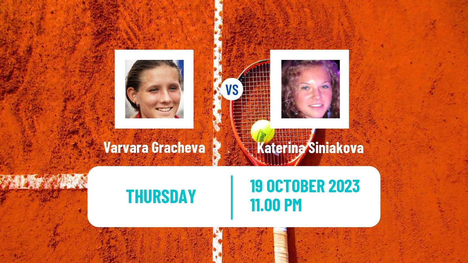 Tennis WTA Nanchang Varvara Gracheva - Katerina Siniakova