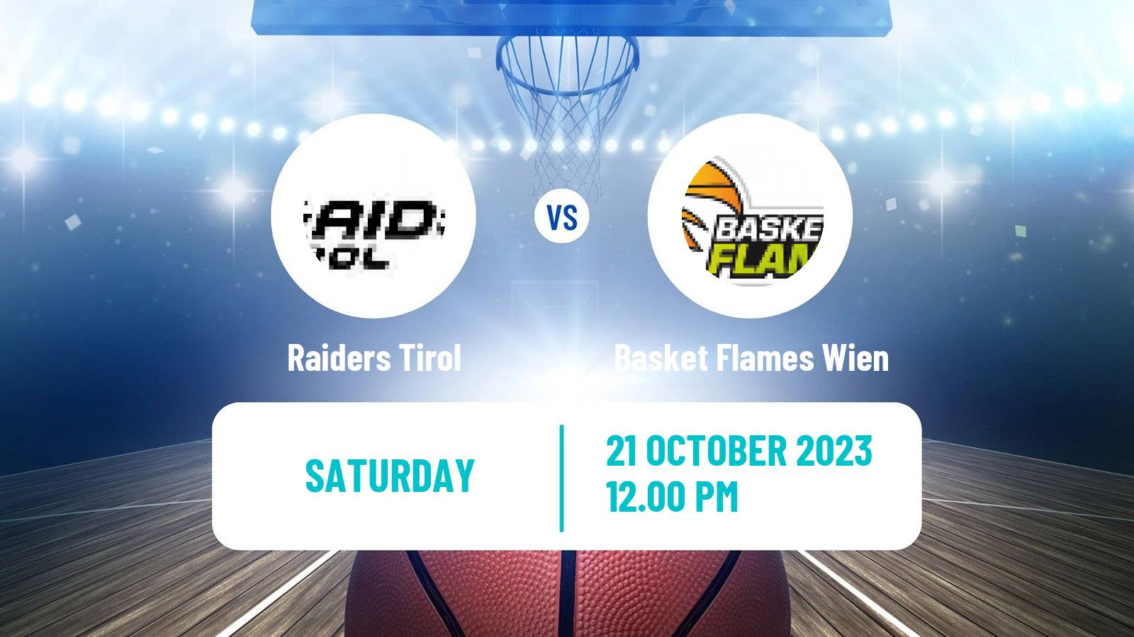 Basketball Austrian Zweite Liga Basketball Raiders Tirol - Basket Flames Wien