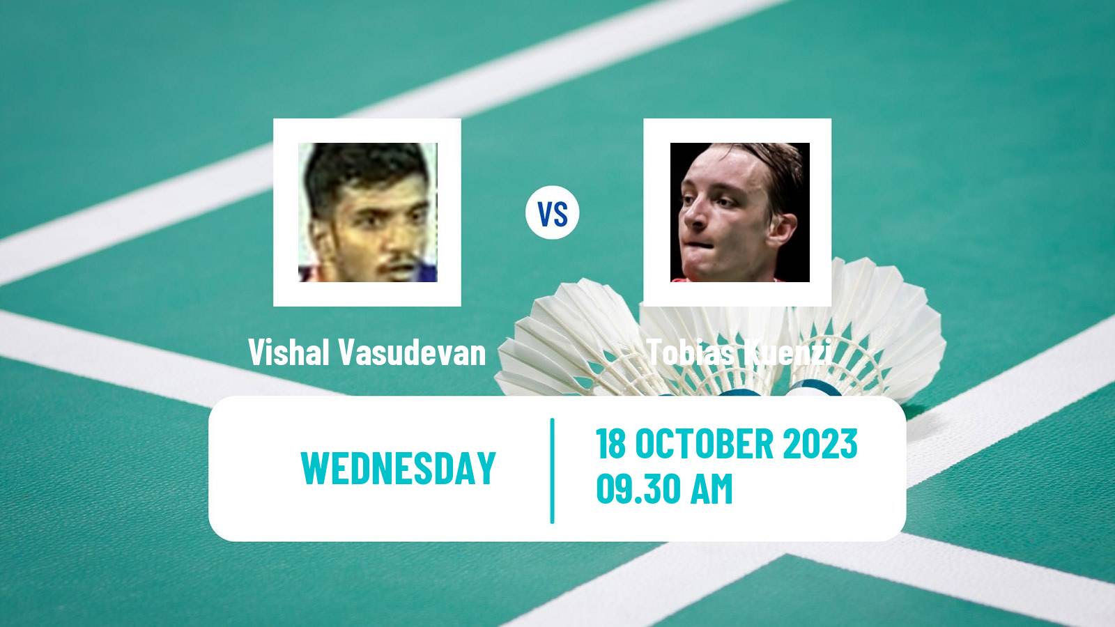 Badminton BWF World Tour Abu Dhabi Masters Men Vishal Vasudevan - Tobias Kuenzi