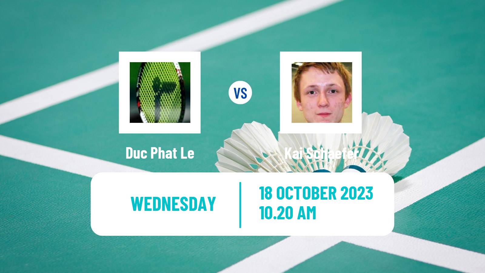 Badminton BWF World Tour Abu Dhabi Masters Men Duc Phat Le - Kai Schaefer