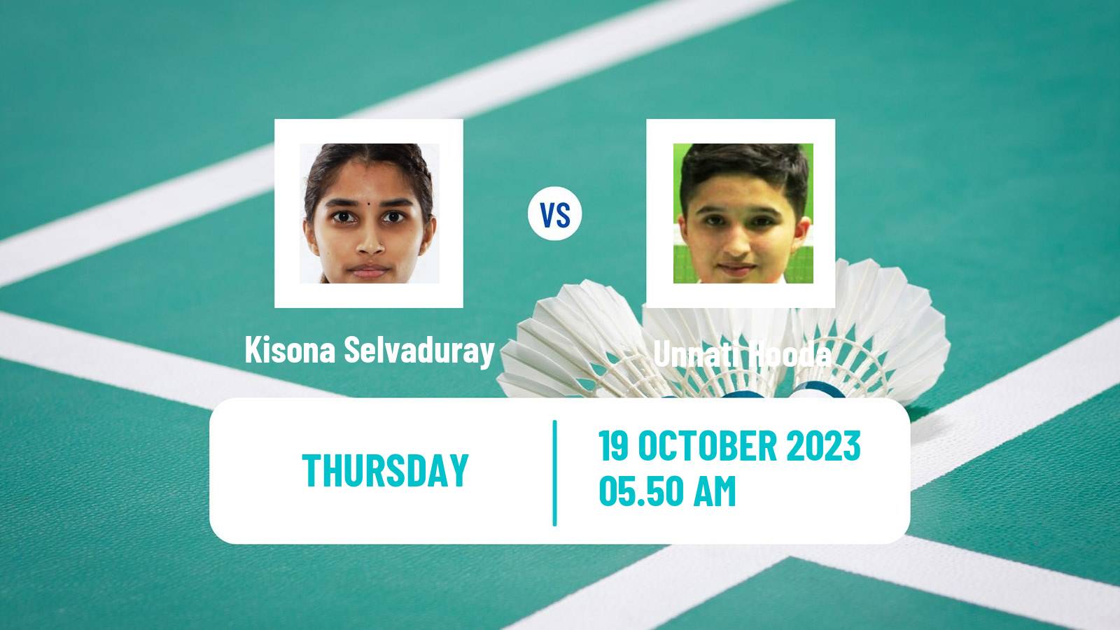 Badminton BWF World Tour Abu Dhabi Masters Women Kisona Selvaduray - Unnati Hooda