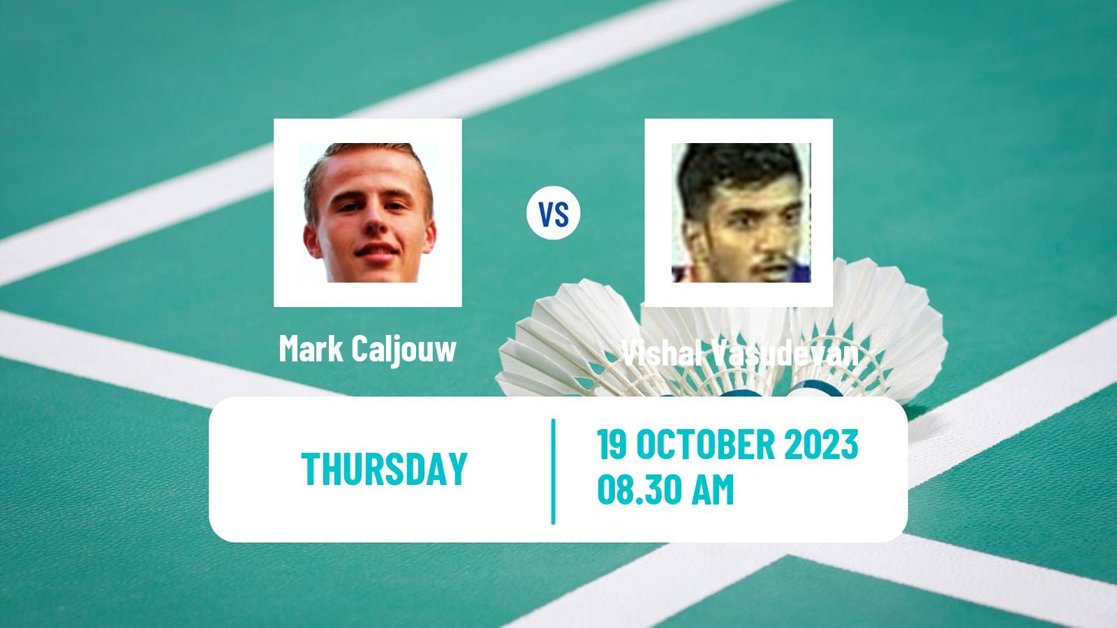 Badminton BWF World Tour Abu Dhabi Masters Men Mark Caljouw - Vishal Vasudevan