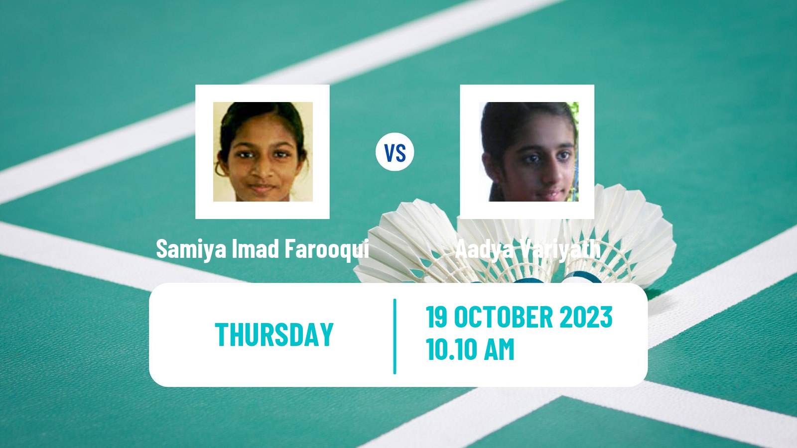 Badminton BWF World Tour Abu Dhabi Masters Women Samiya Imad Farooqui - Aadya Variyath