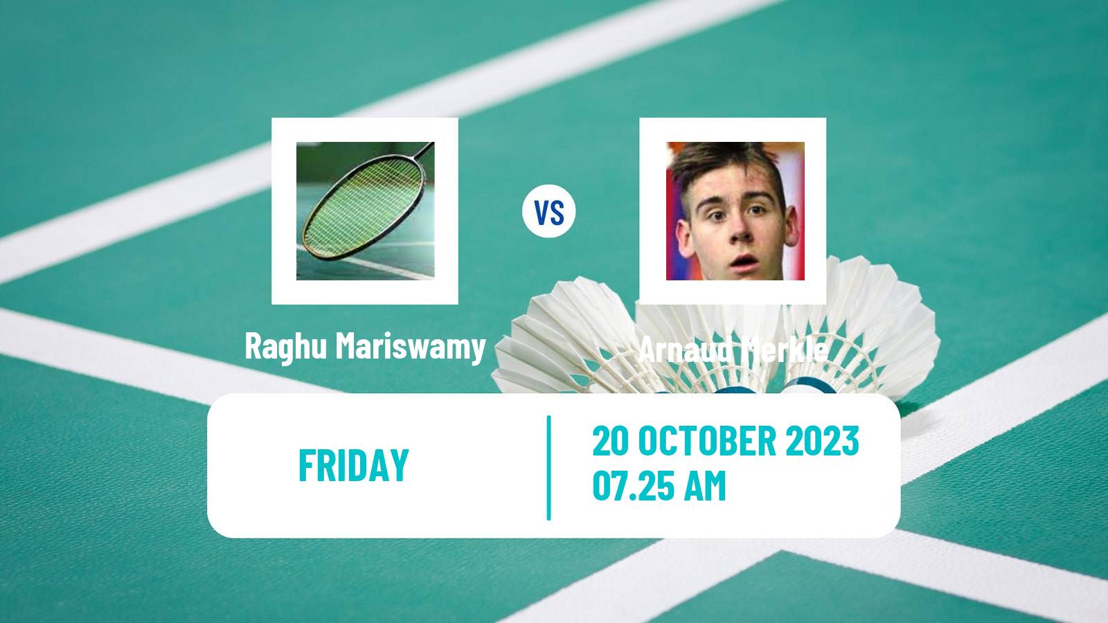 Badminton BWF World Tour Abu Dhabi Masters Men Raghu Mariswamy - Arnaud Merkle