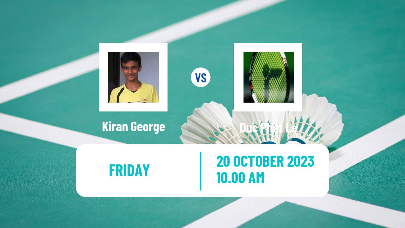 Badminton BWF World Tour Abu Dhabi Masters Men Kiran George - Duc Phat Le