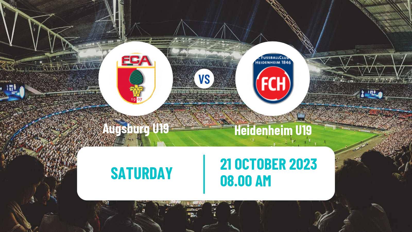 Soccer German Junioren Bundesliga South Augsburg U19 - Heidenheim U19