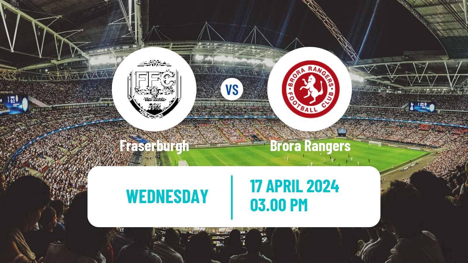 Soccer Scottish Highland League Fraserburgh - Brora Rangers
