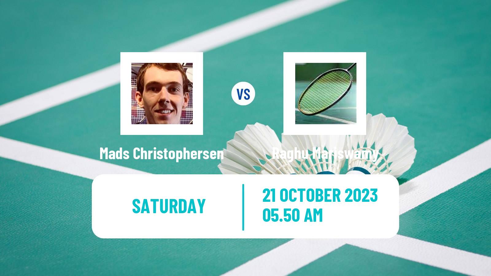 Badminton BWF World Tour Abu Dhabi Masters Men Mads Christophersen - Raghu Mariswamy