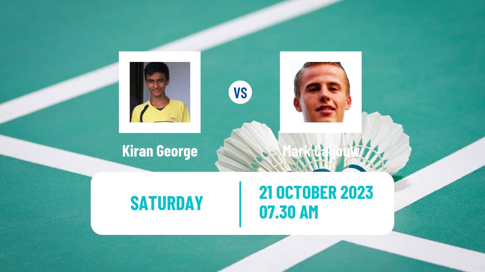 Badminton BWF World Tour Abu Dhabi Masters Men Kiran George - Mark Caljouw