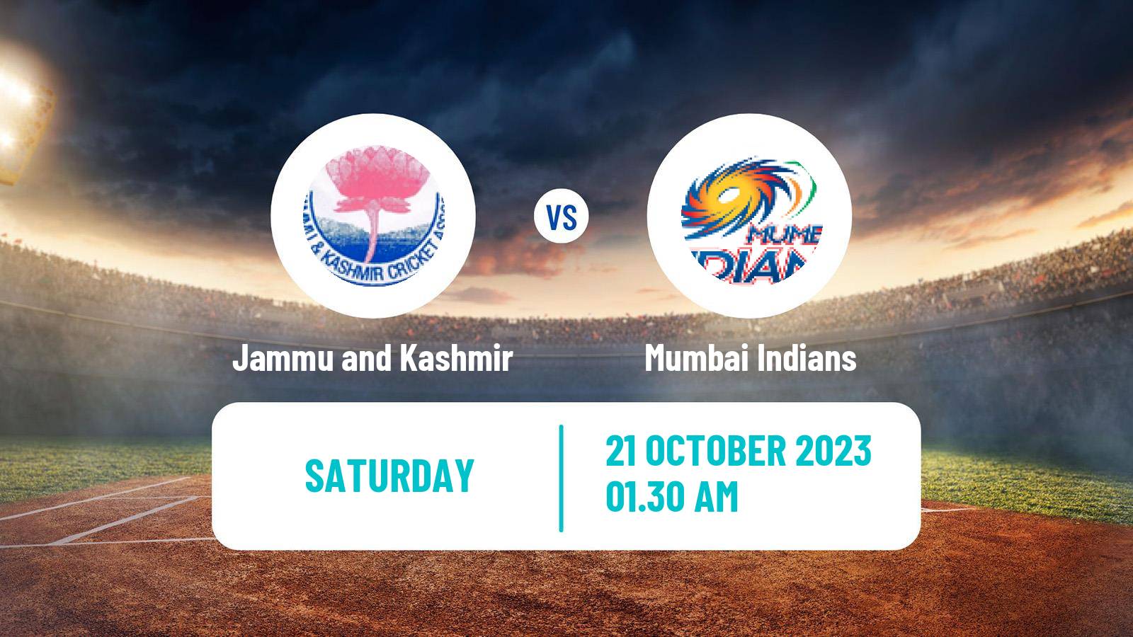 Cricket Syed Mushtaq Ali Trophy Jammu and Kashmir - Mumbai Indians