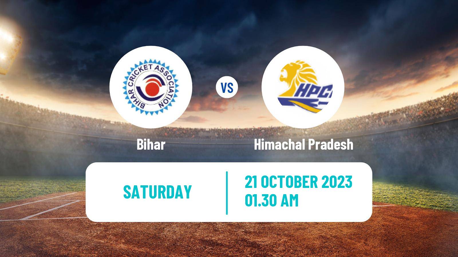 Cricket Syed Mushtaq Ali Trophy Bihar - Himachal Pradesh