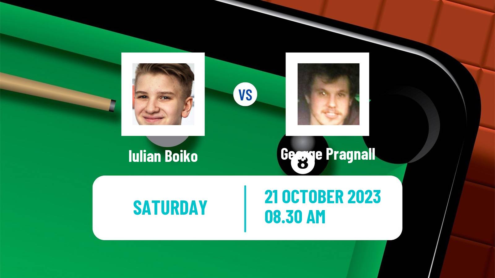 Snooker Q Tour Iulian Boiko - George Pragnall