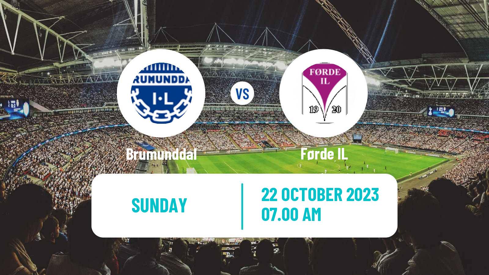 Soccer Norwegian Division 3 - Group 2 Brumunddal - Førde