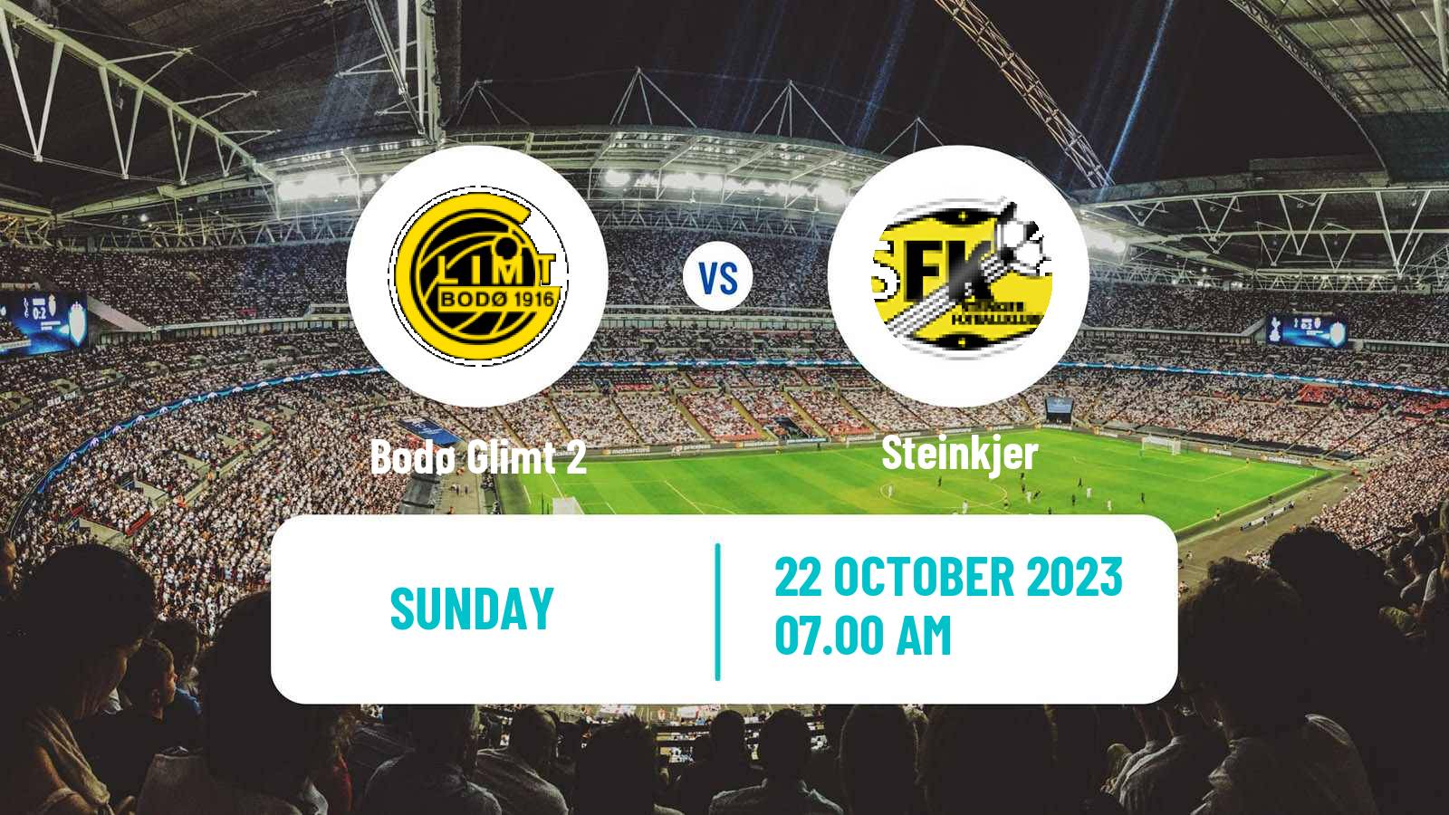 Soccer Norwegian Division 3 - Group 5 Bodø Glimt 2 - Steinkjer
