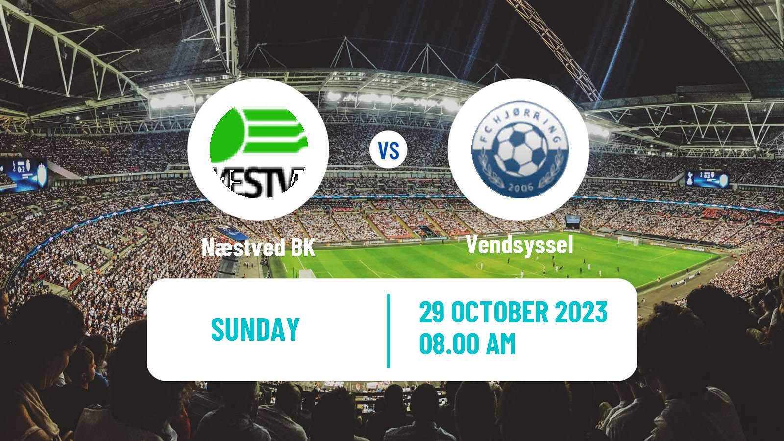 Soccer Danish 1 Division Næstved BK - Vendsyssel