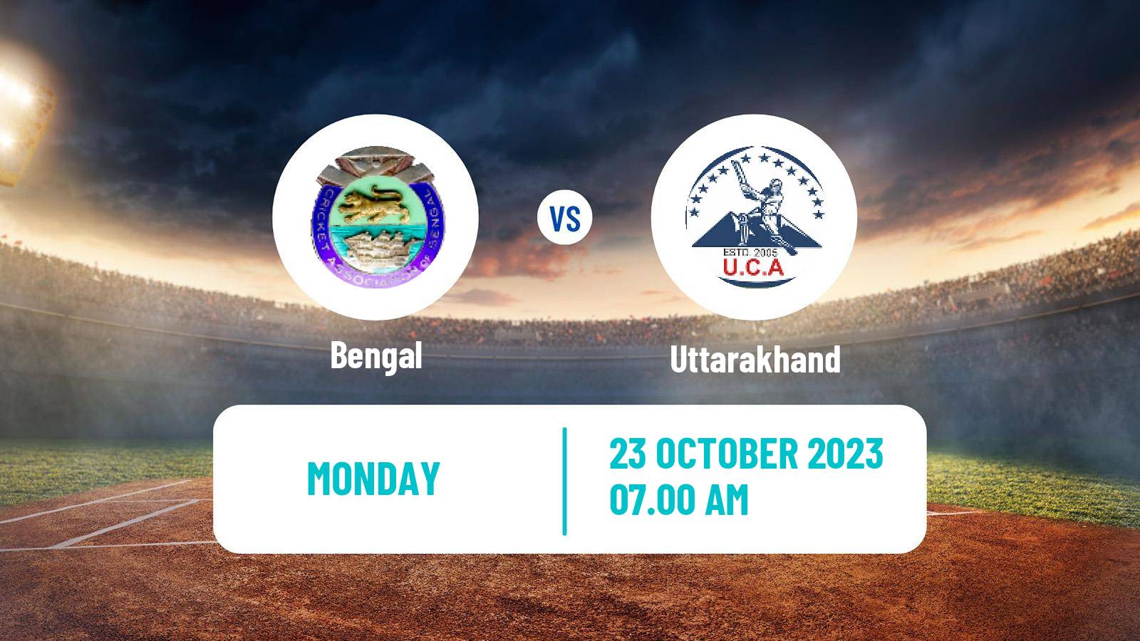 Cricket Syed Mushtaq Ali Trophy Bengal - Uttarakhand