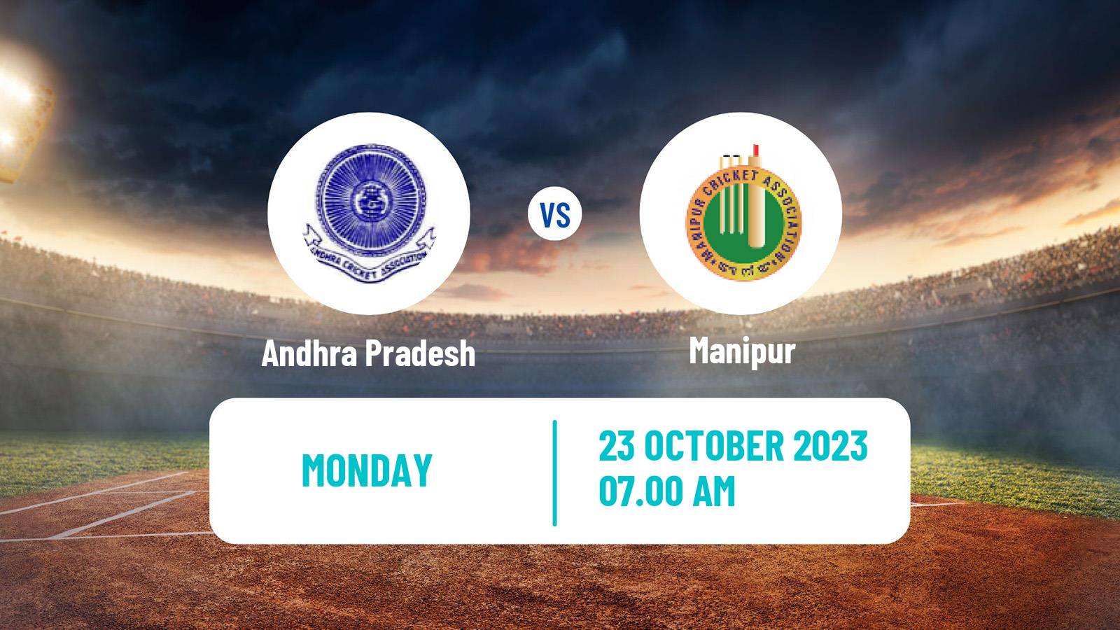 Cricket Syed Mushtaq Ali Trophy Andhra Pradesh - Manipur