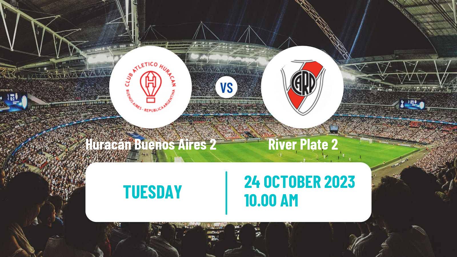 Soccer Argentinian Reserve League Huracán Buenos Aires 2 - River Plate 2