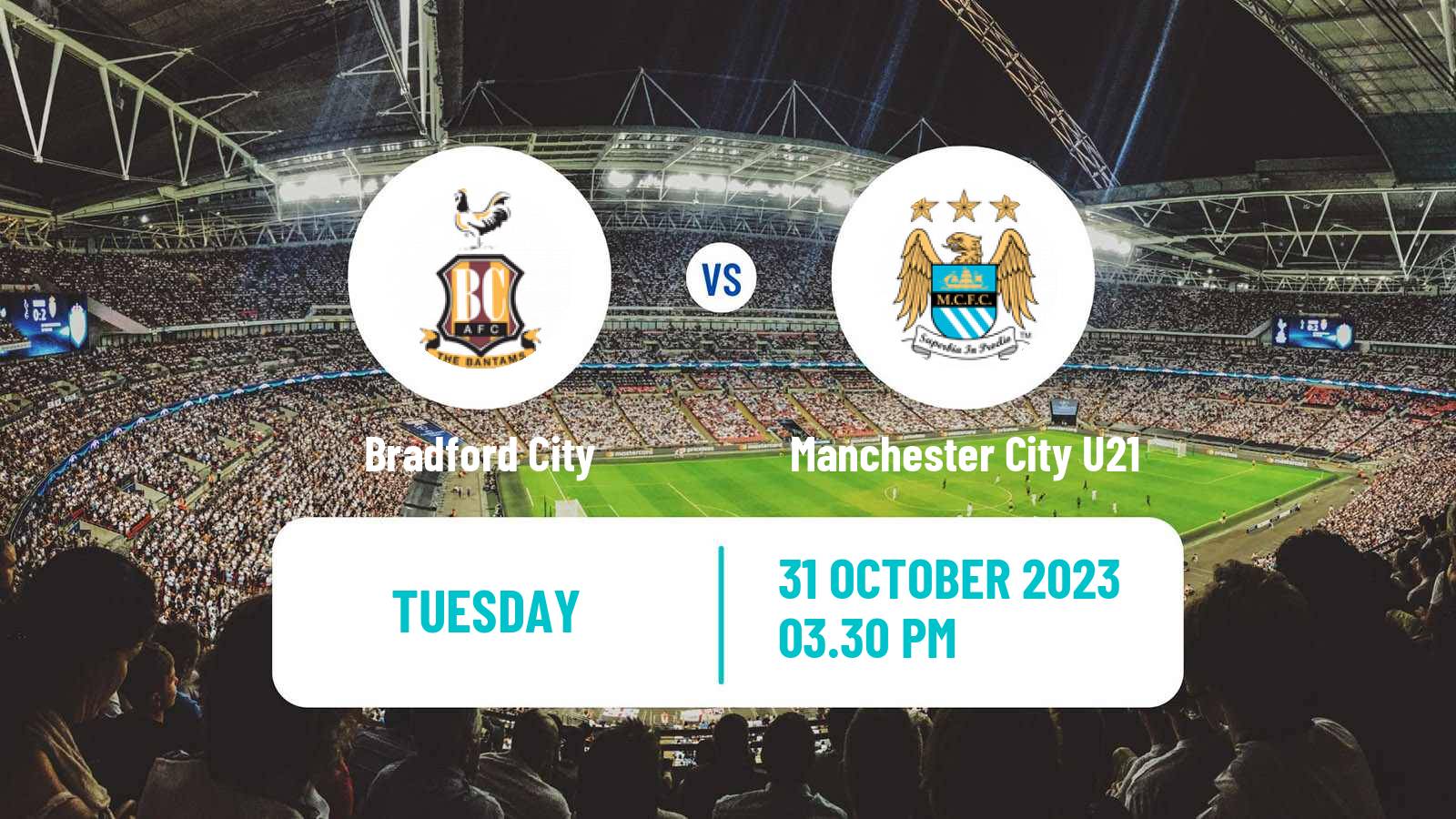 Soccer English EFL Trophy Bradford City - Manchester City U21