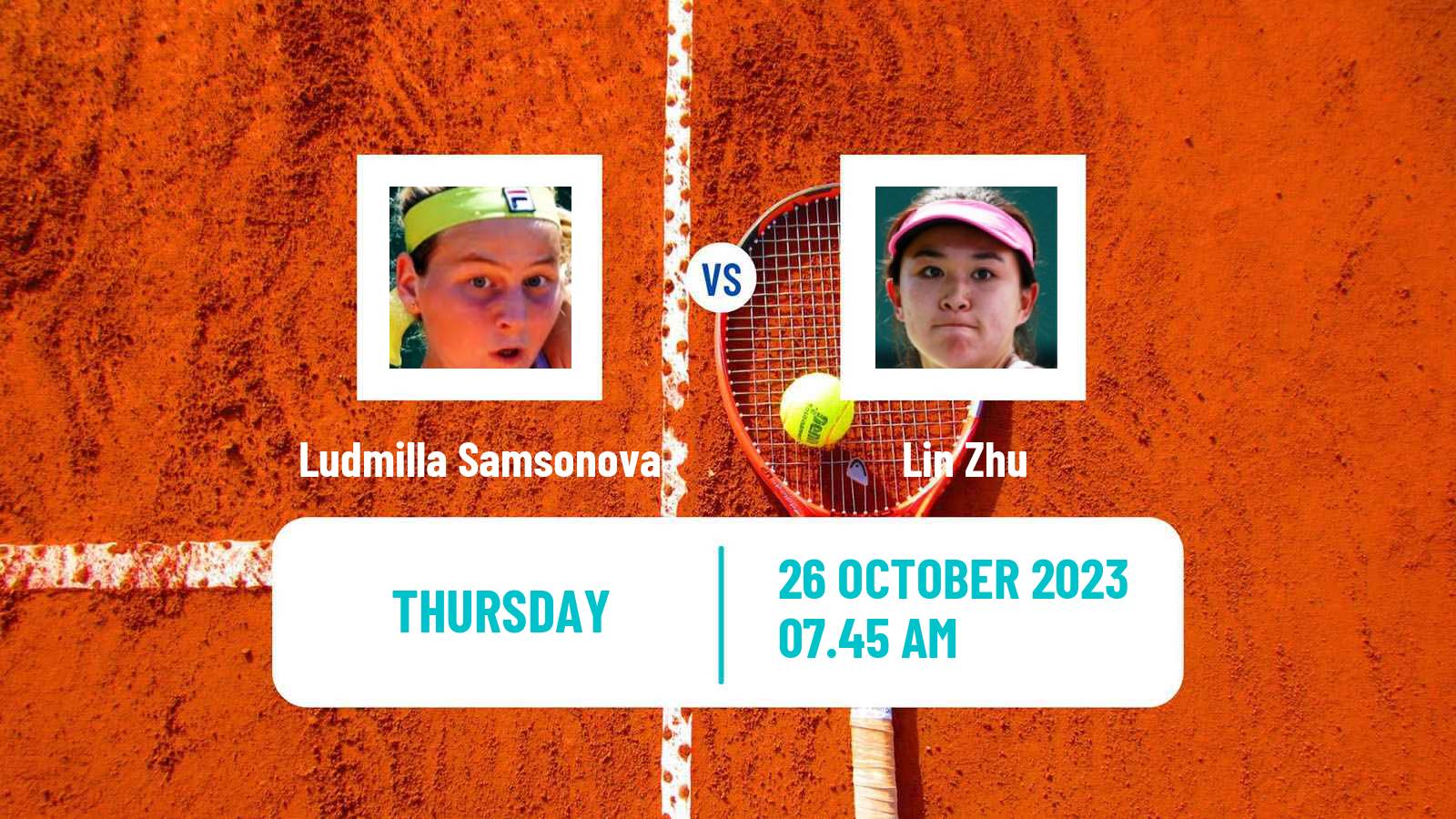 Tennis WTA Zhuhai Ludmilla Samsonova - Lin Zhu
