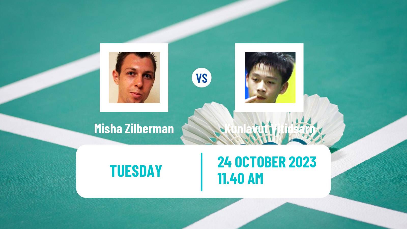 Badminton BWF World Tour French Open Men Misha Zilberman - Kunlavut Vitidsarn