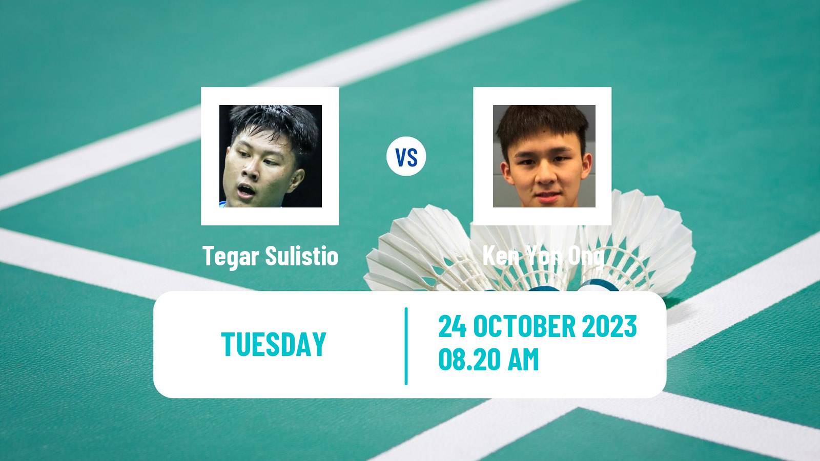 Badminton BWF World Tour Indonesia Masters 3 Men Tegar Sulistio - Ken Yon Ong