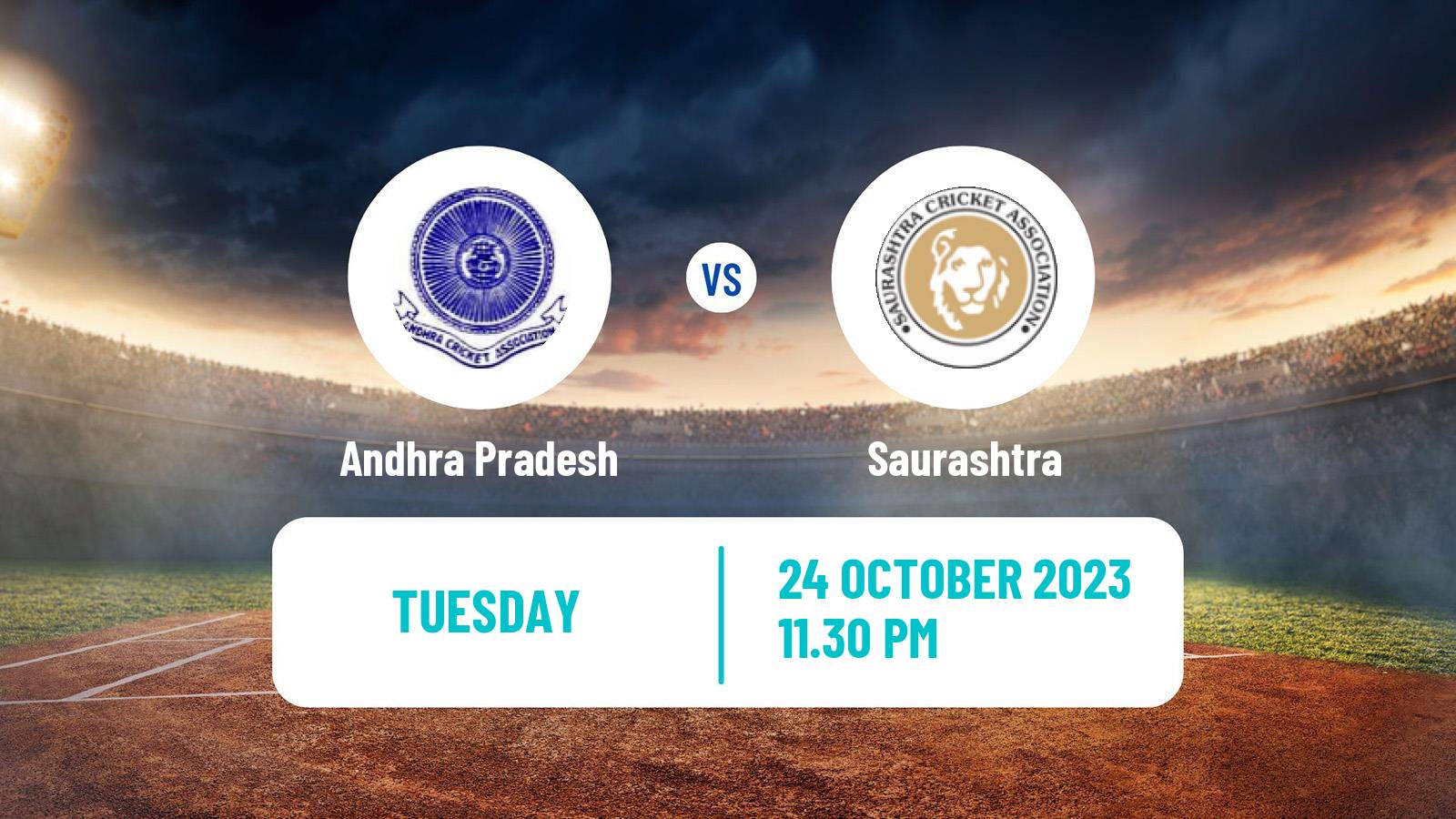 Cricket Syed Mushtaq Ali Trophy Andhra Pradesh - Saurashtra