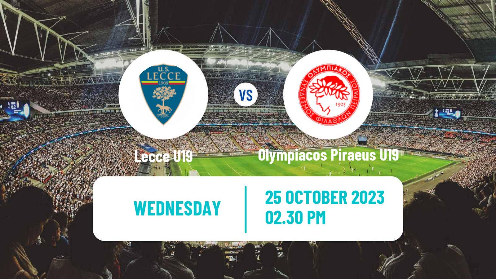 Soccer UEFA Youth League Lecce U19 - Olympiacos Piraeus U19