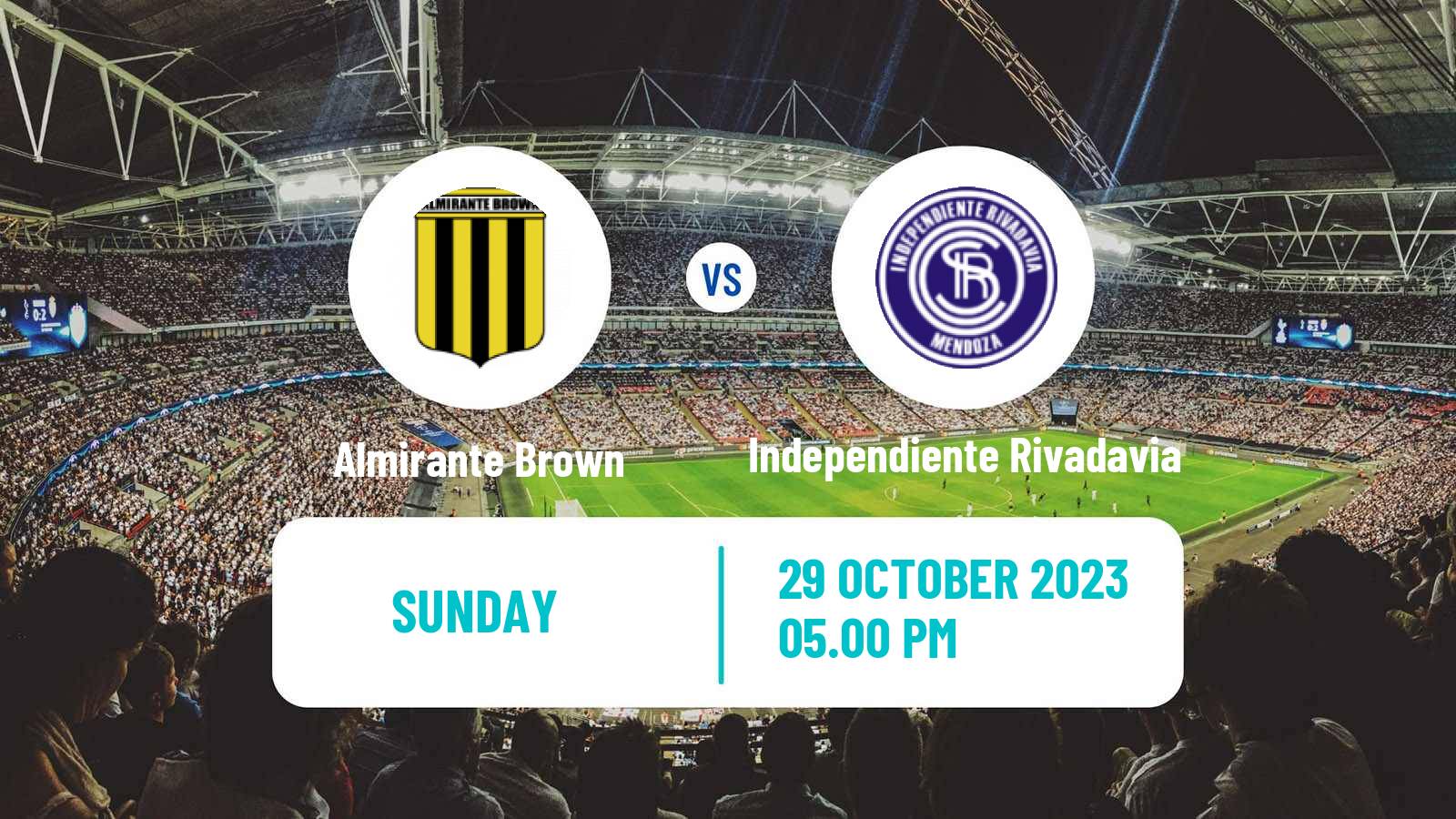 Soccer Argentinian Primera Nacional Almirante Brown - Independiente Rivadavia